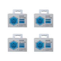 Four boxes of Savage Cat Food Cooked Rabbit and Lamb